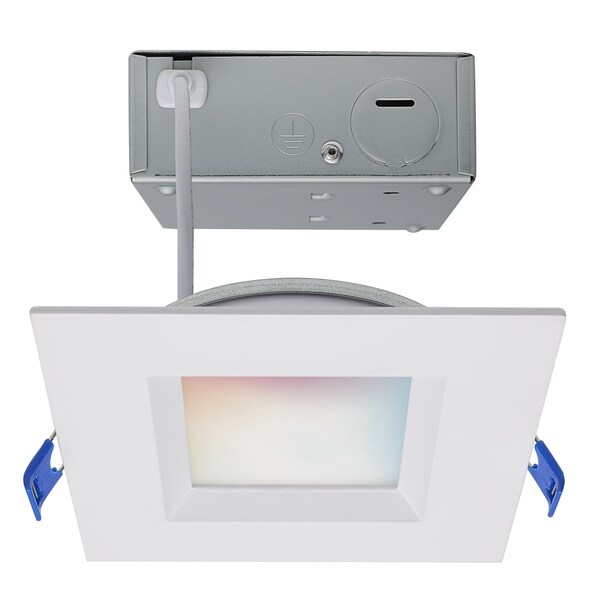 Satco 9W LED DW LP Regress Baffle DL 4 in. Square - Starfish IOT Tunable White and RGB 120V 90 CRI White S11565 - main